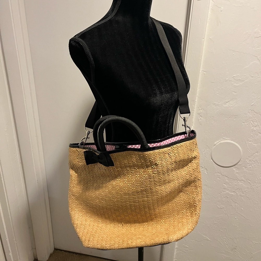 NWT VIP Bath and Body Works Woven Straw Tote- Large - Picture 3 of 9
